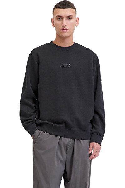 Jack & Jones Hanorac JACK & JONES Point Sweat Crew Bf - 12285667-Negru JJ