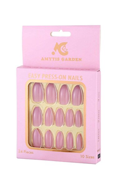 AMYTIS GARDEN أظافر صناعية لامعة، 24 قطعة S07