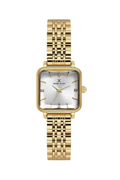 Daniel Klein Elite Gold Çelik Kordon Kare Model Modern Zarif Minimal Kadın Kol Saati