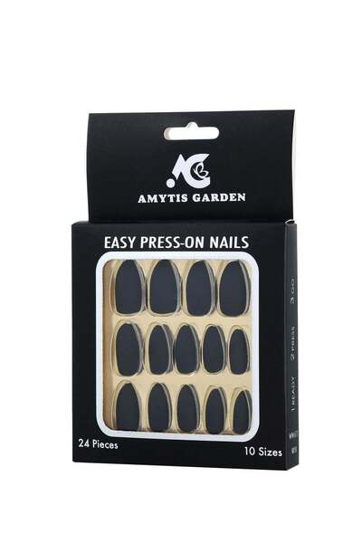 AMYTIS GARDEN أظافر صناعية مطفية، 24 قطعة M19