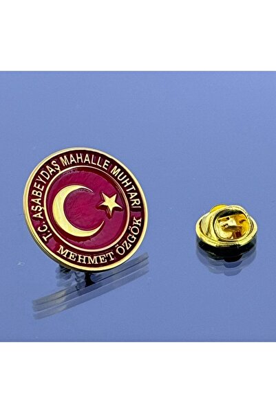 Kuyumcudan İSİMLİ MUHTAR ROZETİ - 925 AYAR GÜMÜŞ