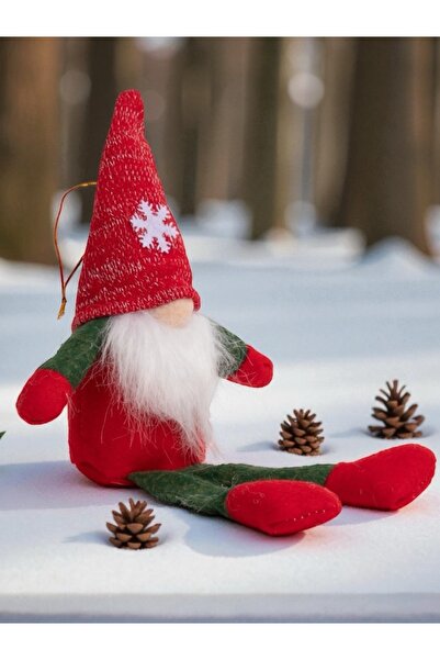 Yenigeldi 35 cm Uzun Bacaklı Gnome İskandinav Şans Cücesi Yılbaşı Süsü Dekorasyon