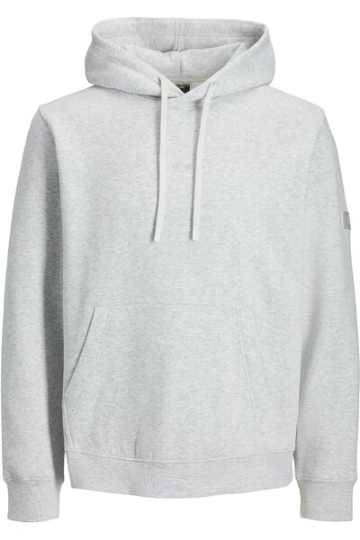 Jack & Jones Hanorac JACK & JONES Point Badge Hood Bf - 12285665-White Melange