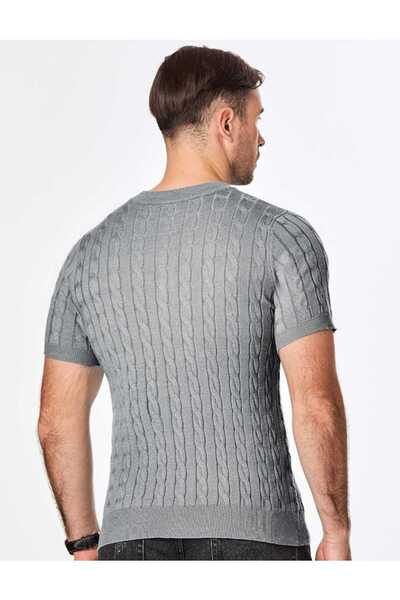 youknitwear you Μπλουζάκι Luciano από 100% βαμβάκι με λαιμόκοψη και κουμπιά