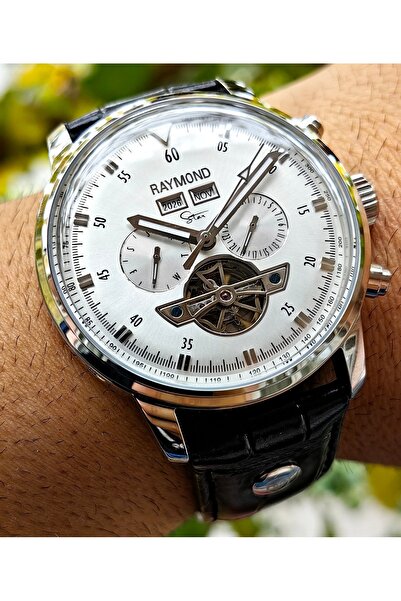 Raymond Silver White Automatic Men's Wristwatch