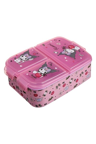 OEM Pink Lunchbox with 3 Compartments & Kuromi Design - 790ml