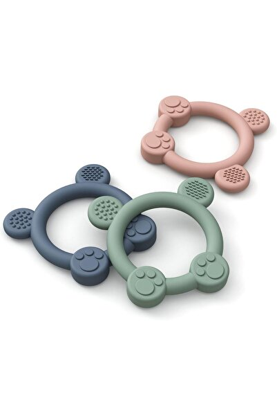Generic Baby teether set (3-piece) — Silicone teething toys for infants 0-6 months