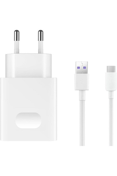 Huawei Super Charge 40W HW-100400E00 4A charger with HL-1289 Type-C cable, White