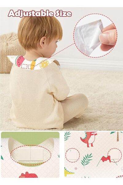 YOU HOME Disposable Baby Bibs for Toddlers, 50 Pack, Unisex, Individually Packaged, Waterproof with