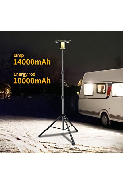 Generic Remote Control Telescopic Tripod LED Work Light Rechargeable Camping Stand Portable Outdoor Lamp