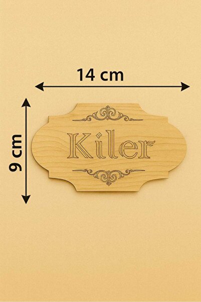 hebmeyy Ahşap Dekoratif Kiler Yazılı, Kapı Kolu, Süsü, Aksesuarı, Hediyelik Süs