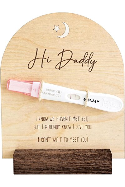 Generic JKJ&ZXZ Wooden Pregnancy Picture Frame - Pregnancy Announcement Sign Tabletop Photo Frame