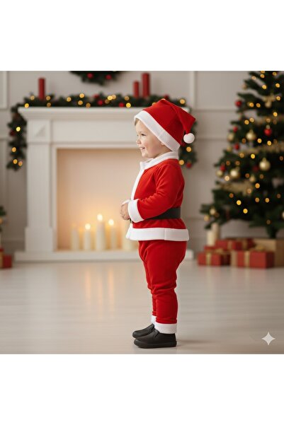 MİNİKO KİDS Boys' Christmas New Year Themed Santa Claus Suit