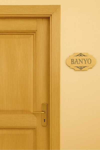 hebmeyy Ahşap Dekoratif Banyo Yazılı, Kapı Kolu, Süsü, Aksesuarı, Hediyelik Süs