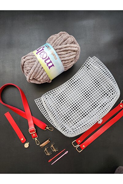 FERİHA HOBİ AKSESUAR مجموعة حياكة حقائب ثلاثية الأبعاد من القماش (8 قطع)