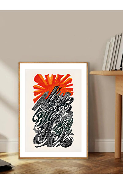 Tuba Decor Tablo dintr-o singură bucată cu rame din lemn pentru sufragerie, s...