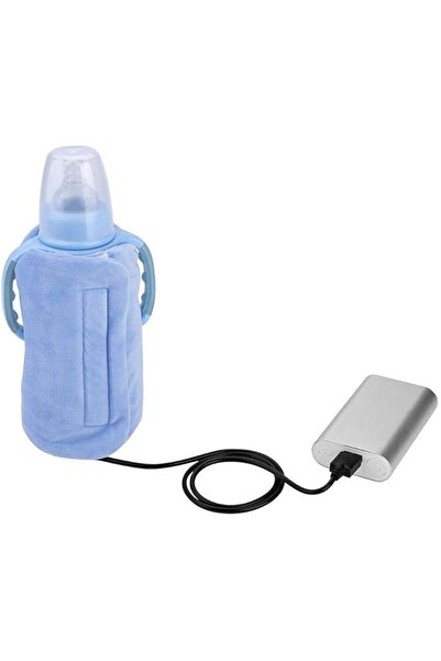 Generic OUSER Baby Bottle Warmer - Portable USB Travel Cup, Milk Bottle Warmer & Storage Bag (Blue Wood)