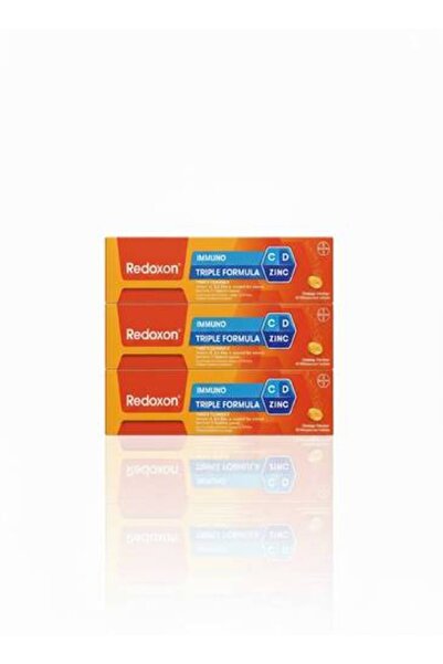 Redoxon Triple Immune Formula (Vitamins D, C & Zinc) — 3 packs x 15 Effervescent Tablets