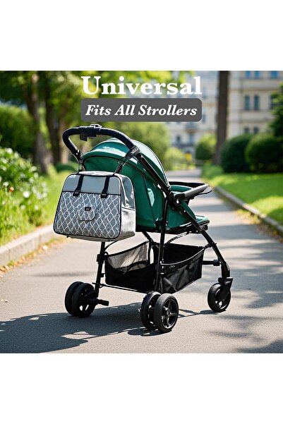 Generic FYGL Stroller Hooks - Leather Clips for Strollers, Easy-Install Universal Hooks, Morandi Light (4-pa