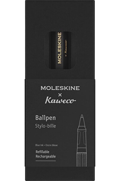 Moleskine قلم حبر جاف من كاويكو - معدن أسود