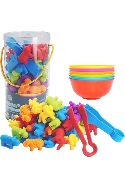 Generic Counting Matching Game - Color Sorting Set with Bowls | Early Math Learning Toy for Preschool Toddle