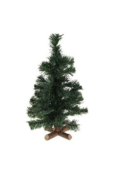 Iglow Decorative Christmas Tree with Wooden Base & 45 Branches - 40 cm