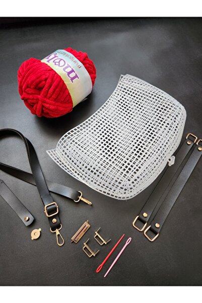 FERİHA HOBİ AKSESUAR 3D Bag Canvas Knitting Kit (8 Pieces)