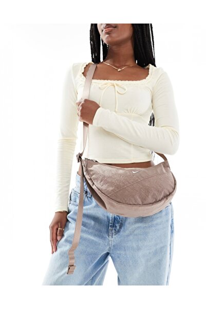 Nike Aura Crescent Crossbody 4 Litre Kapasiteli Kahverengi Kadın Omuz Çantası