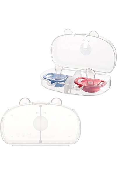 Generic Siusi Pacifier Travel Case - BPA-Free, Transparent, Holds 2 (2-Pack)