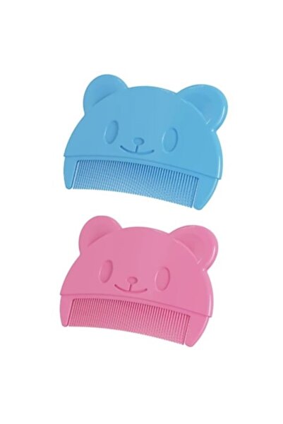 SUPER TRENDS Set of 2 Baby Combs for Removing Scalds and Crusts Soft Silicone Pink Blue