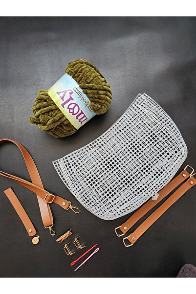 FERİHA HOBİ AKSESUAR 3D Bag Canvas Knitting Kit (8 Pieces)