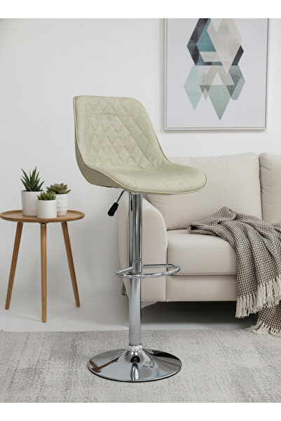 Living Bar stool, with a classic design, rotating leather, height adjustable ...