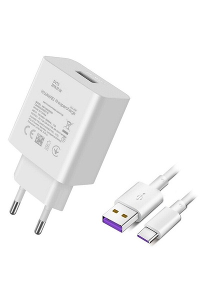 Huawei Super Charge 40W HW-100400E00 4A charger with HL-1289 Type-C cable, White