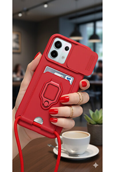 TechTrove Redmi Note 13 Pro 5G Kılıf Kamera Koruma Sürgülü Kartvizitli Kartlı...