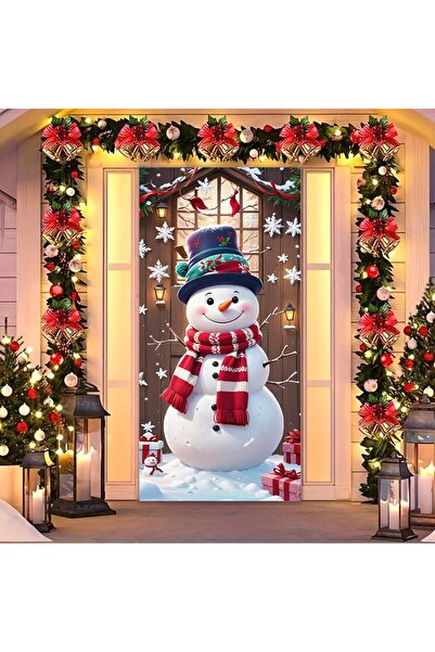PROMISEBACKDROP2 زينة باب مرنة مقاس 190×75 سم، غطاء باب من القماش، ديكور عيد ...