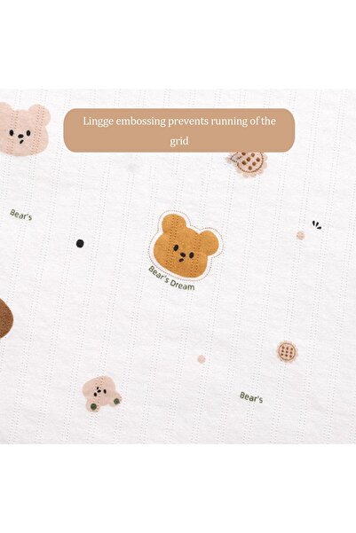 Generic Swaddle Blanket 33x33in Quilted Cotton-Polyester for 0-12 Months (Animal Print)