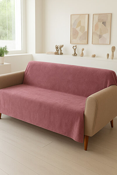 new colourse Husa de scaun din pluș moale, importată, roz, anti-alunecare.