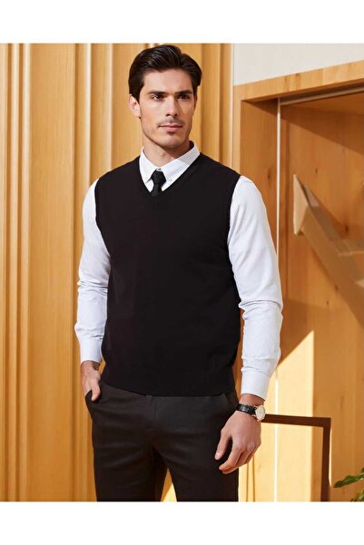 youknitwear you Shaun 100% Cotton V Neck Men's Knitwear Sweater