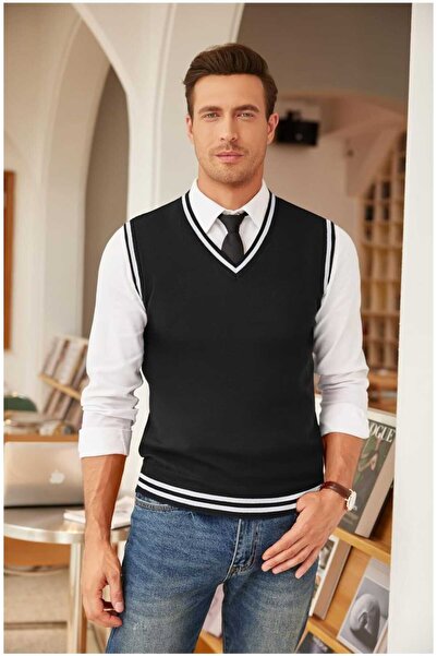 youknitwear you Shaun 100% Cotton V Neck Men's Knitwear Sweater