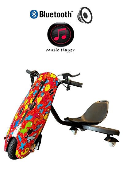 CityMate Drift Car Bluetooth Hoparlörlü Graffiti Desenli Drift Scooter Kask-D...