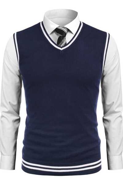 youknitwear you Shaun 100% бавовна V Yka Чоловічий трикотажний светр