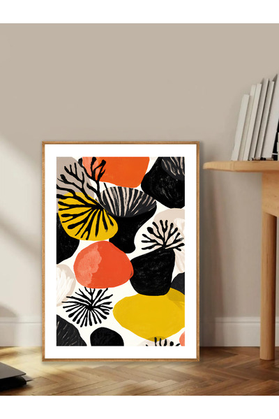 Tuba Decor Tablo dintr-o singură bucată cu rame din lemn pentru sufragerie, s...