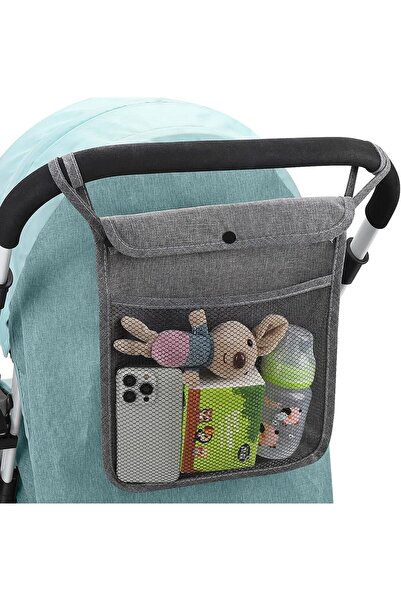 KASTWAVE Universal Baby Stroller Mesh Organizer (Gray)