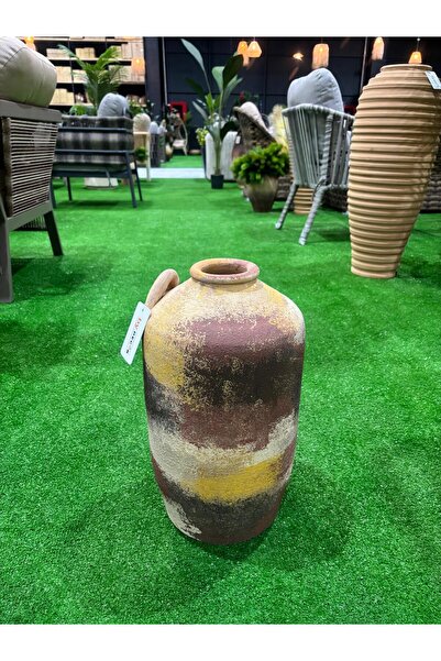 Ekodoğa Vazo Çömlek Ev Ofis Dekor Buket Arajman Saksısı