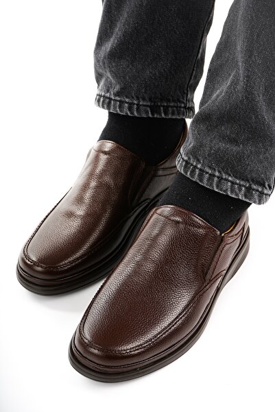 Babetty Men's Inner Outer Genuine Leather Full Orthopedic Anatomical Daily Casual Men's Shoes