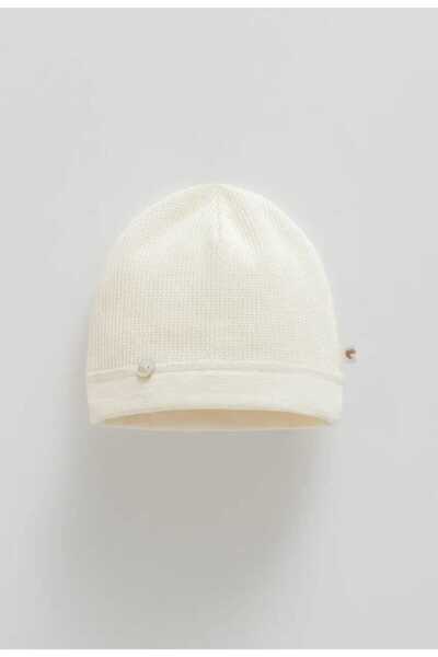 Caramell Perlababy 100% Cotton Soft Style Baby Girl Beanie 1-12 Months