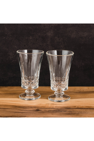 Dania Glass juice glass set with a stone base – 12 pieces, luxurious and elegant design ✨