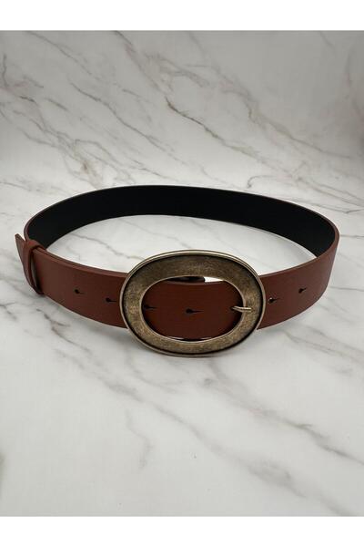 EMR Official Ancient Round Buckle Women's Belt,Dress Belt,Jacket Belt,Pants Belt,Dress Belt