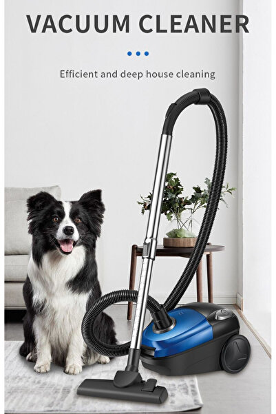 Generic 2000W Wet and Dry Canister Vacuum Cleaner Bagged Heavy Duty Suction for Home Office Commercial Blue