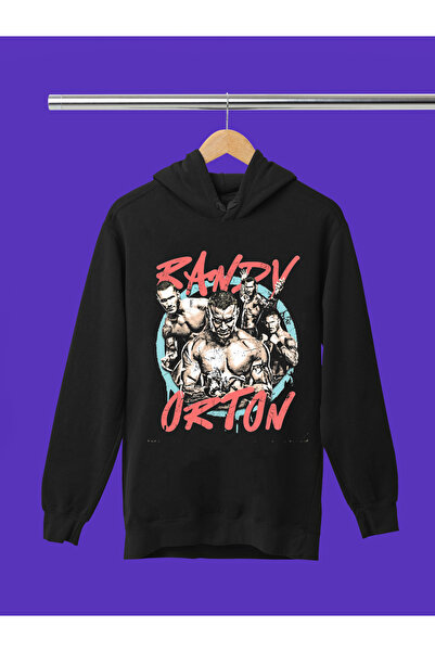 MAGORS Hanorac pentru tineri RANDY ORTON WWE IMPRIMAT, bumbac 100% bucăți, cu textura moale, cu gât crew